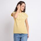 Ladies' Round Neck T-Shirt , Khaki, small