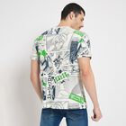 Men's 100% Cotton Round Neck Half Sleeves T-Shirt , एक्वा, small