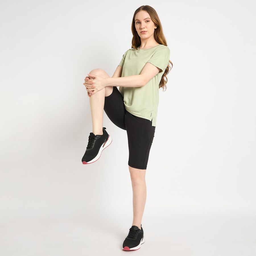 Ladies' Round Neck T-Shirt , Light Green, large