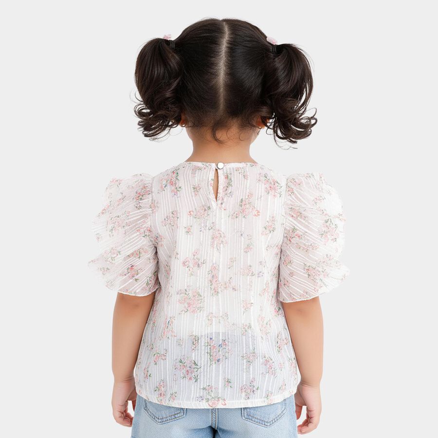 Girls' T-Shirt, सफ़ेद, large