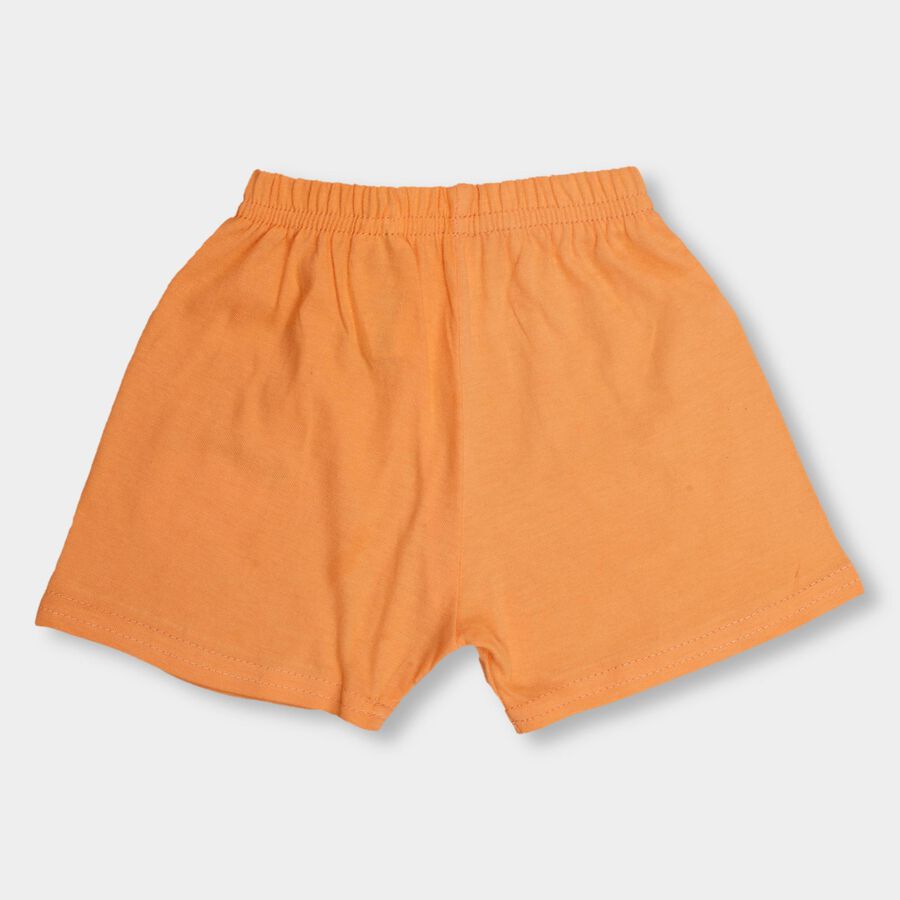 Infants' 100% Cotton Half Pant, Orange, large image number null