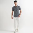 Men's Deep Midnight Navy Blue Cotton Regular Collar Casual Shirt, Navy Blue, small image number null