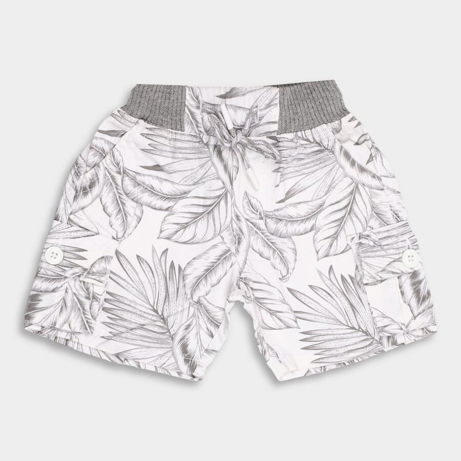 Boy's Cotton Bermudas, ऑफ व्हाइट, large image number null