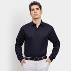 Men's Formal Shirt , नेवी ब्लू, small