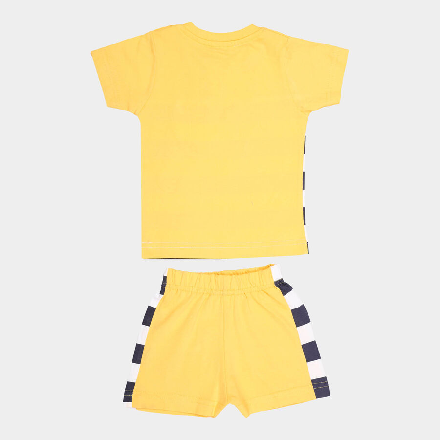 Infants Cotton Baba Suit, Yellow, large image number null
