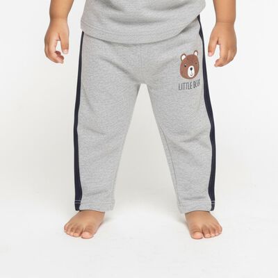 Infants Light Grey Cotton Blend Bear Print Pyjama