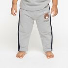 Infants Light Grey Cotton Blend Bear Print Pyjama, Melange Light Grey, small image number null