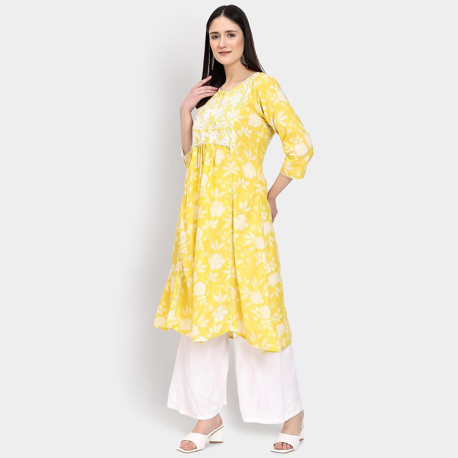Ladies' 100% Cotton Kurta , Yellow, large image number null