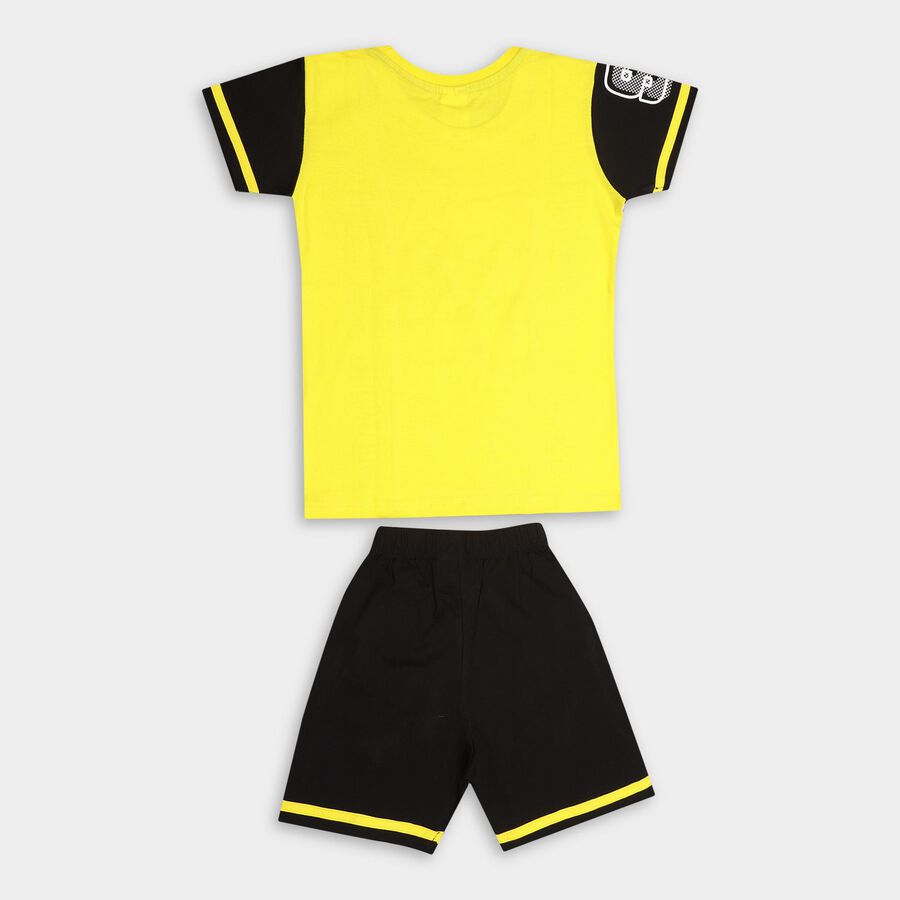 Boys' 100% Cotton Knit Baba Suit, Yellow, large image number null