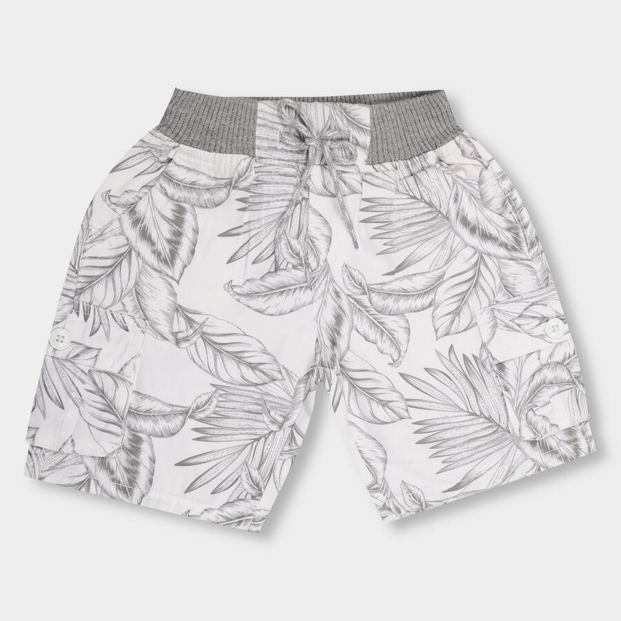 Boys' 100% Cotton Bermudas, ऑफ व्हाइट, large image number null
