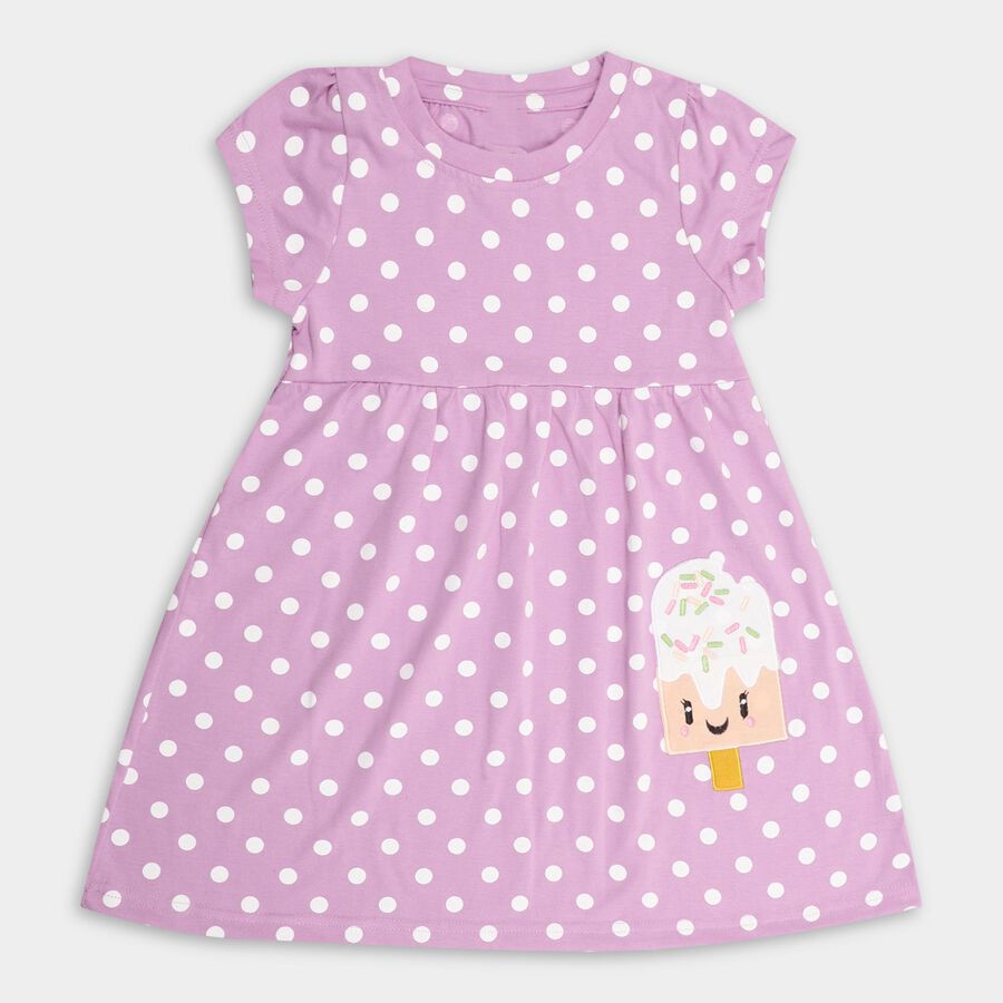 Girls' Frock , लाइलेक, large image number null