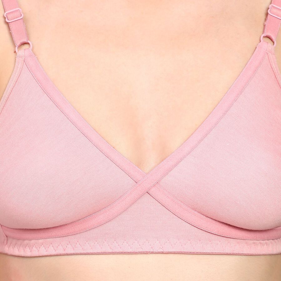 Ladies' Bra, हल्का गुलाबी, large
