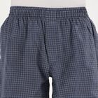 Men's Navy Checked Inner Elastic Boxers, Mid Blue, small image number null