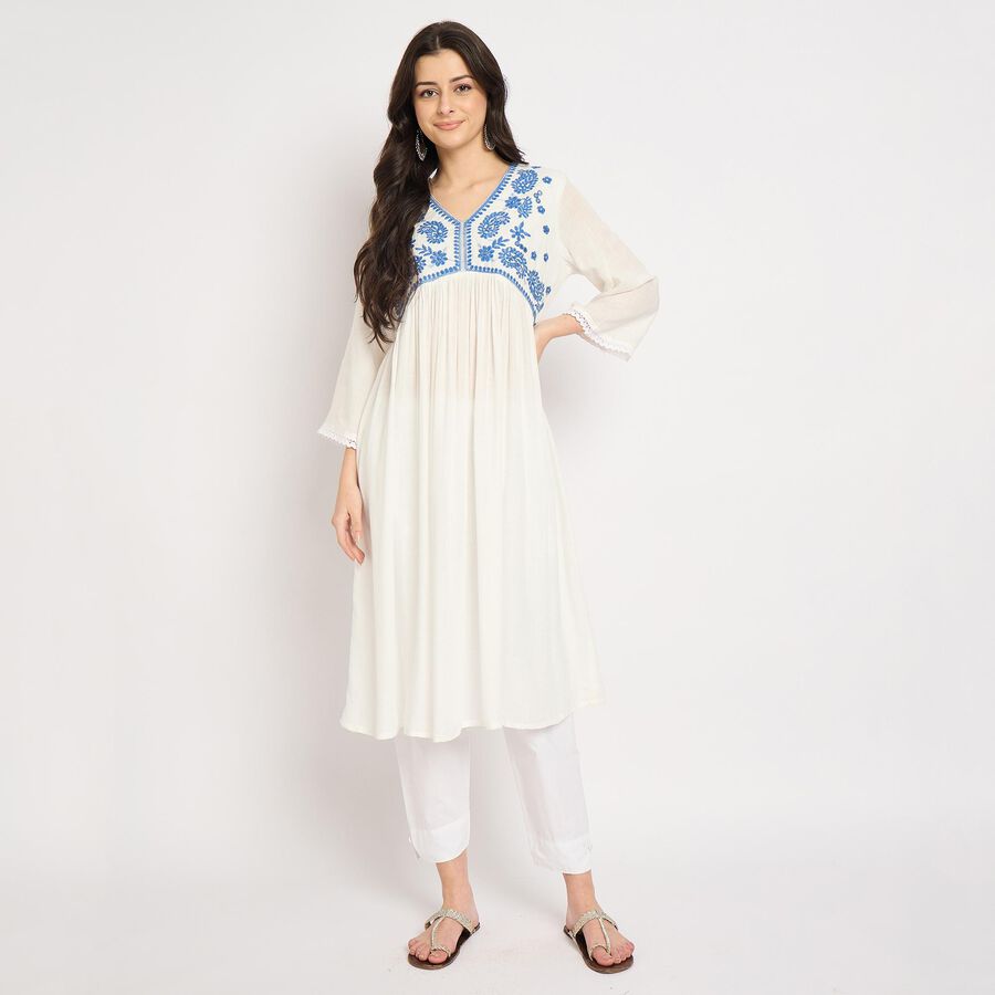 Ladies' Kurta , ऑफ व्हाइट, large image number null