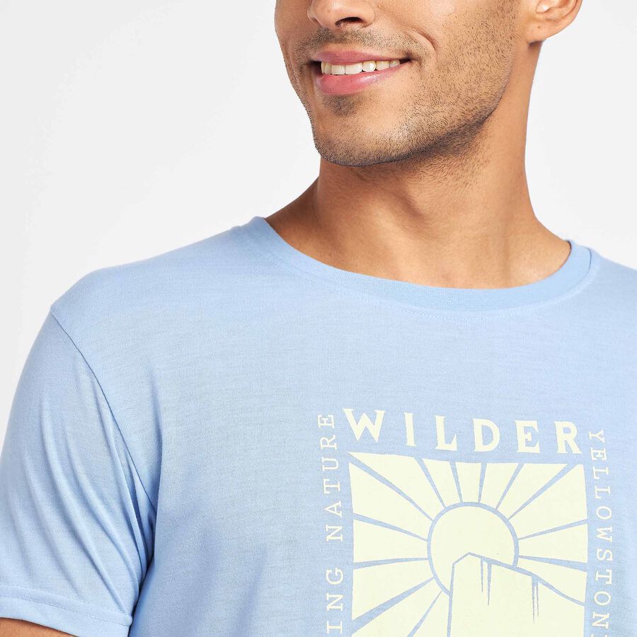 Round Neck T-Shirt, Sky Blue, large image number null