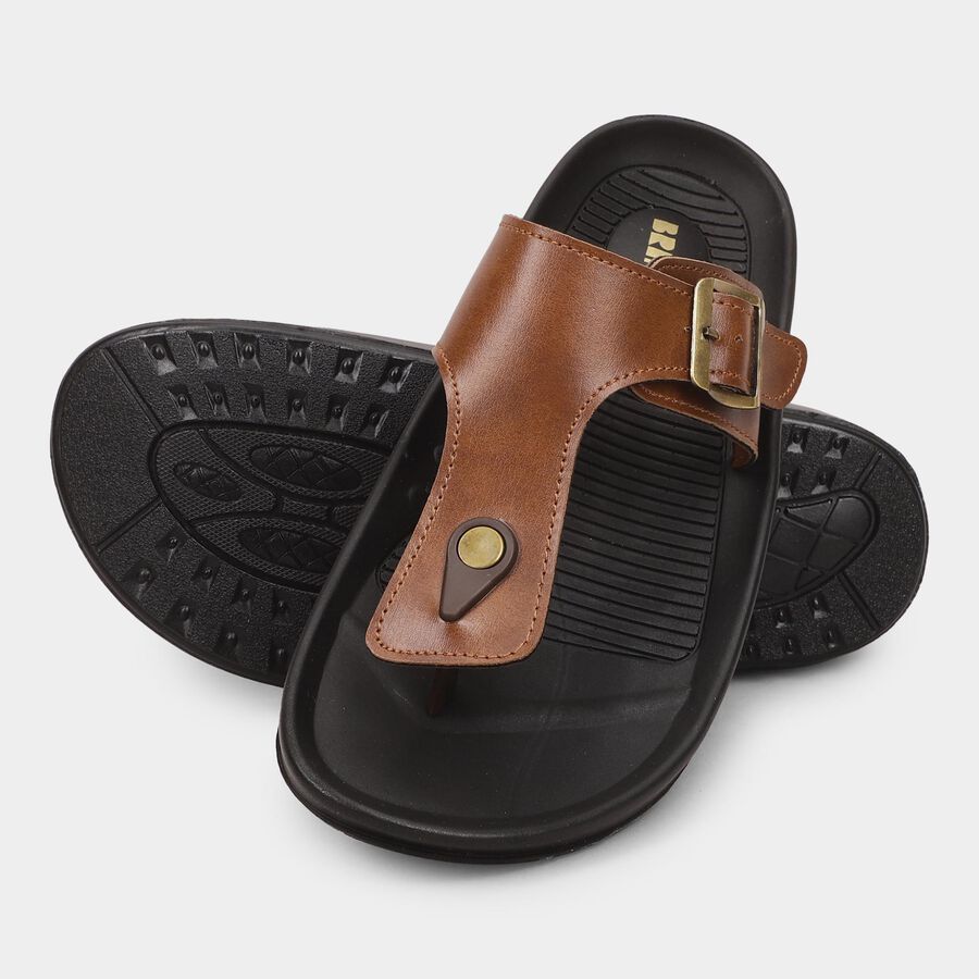 Men's Sandal, भूरा, large image number null