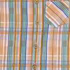 Boys Bright Orange Cotton Half Sleeve Classic Collar Casual Shirt, Orange, small image number null