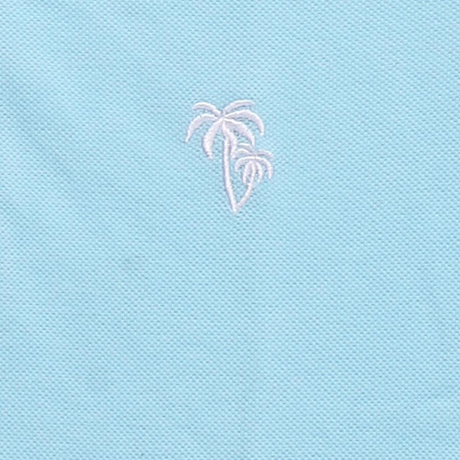 Boys' Pale Powder Blue Crew Neck Casual T-Shirt, हल्का नीला, large