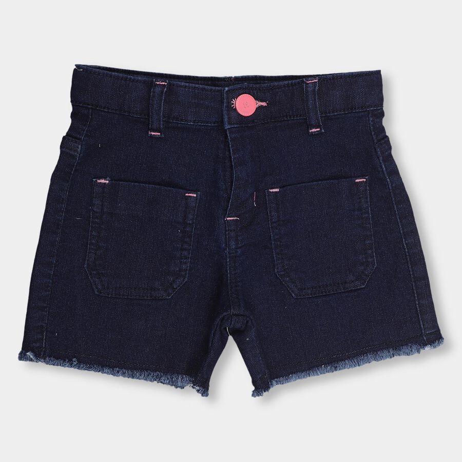 Girls' Shorts, गहरा नीला, large image number null
