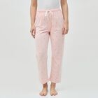 Women's Light Pink Relaxed Fit Cotton Blend Pyjama, हल्का गुलाबी, small