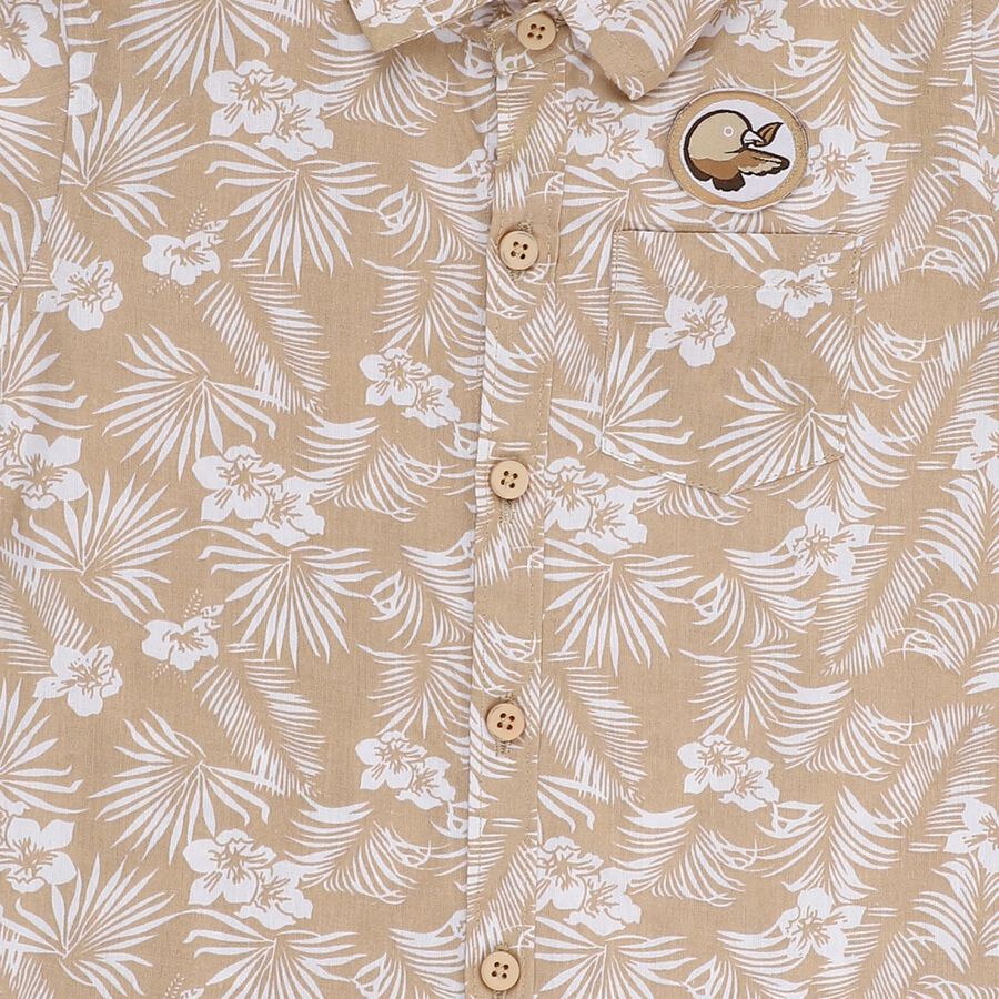 Infants' 100% Cotton Shirt, Beige, large image number null