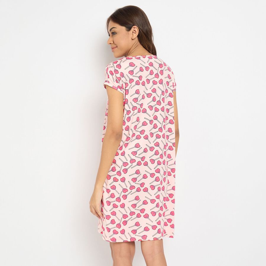 Ladies' Nighty, पीच, large image number null