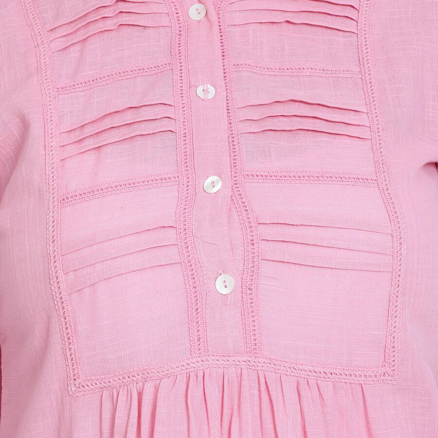 Ladies' 100% Cotton Kurti , गुलाबी, large image number null