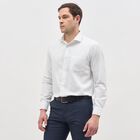 Men's Bright White Classic Collar Formal Shirt, Dark Blue, small image number null