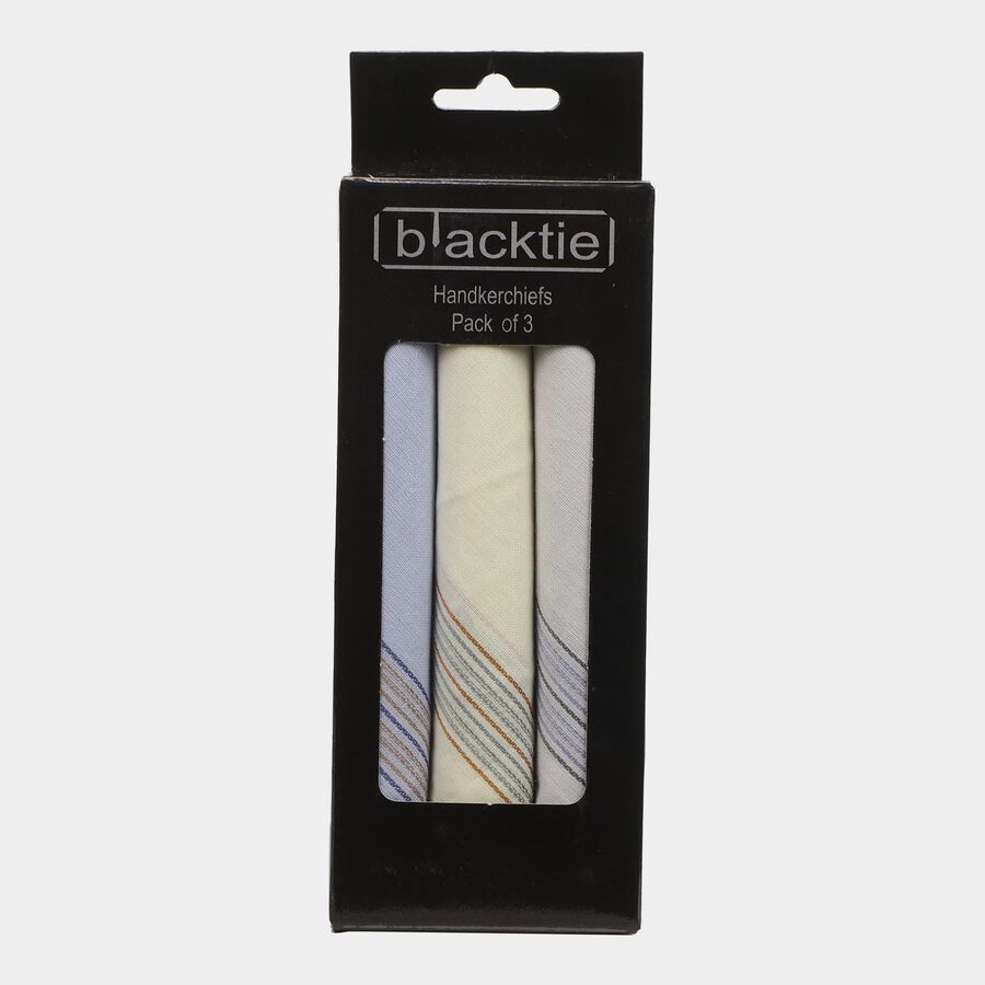 Men's Light Blue, Light Yellow, Light Gray Handkerchief Pack, Aqua, large image number null