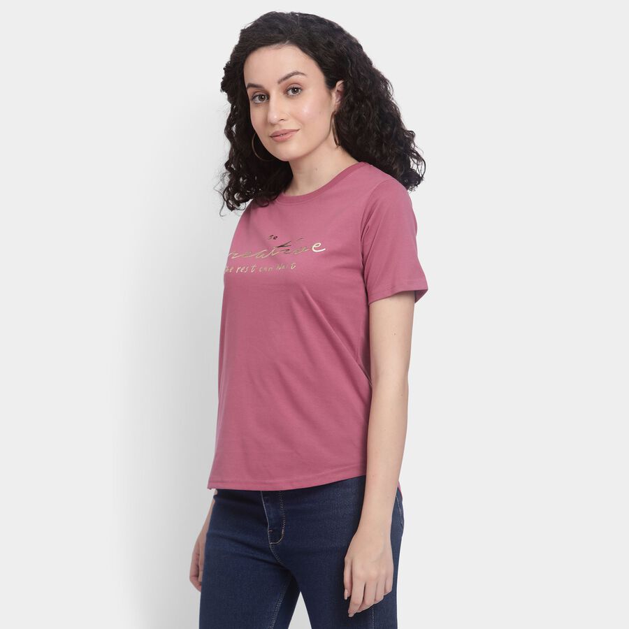 Ladies' Round Neck T-Shirt , Purple, large image number null