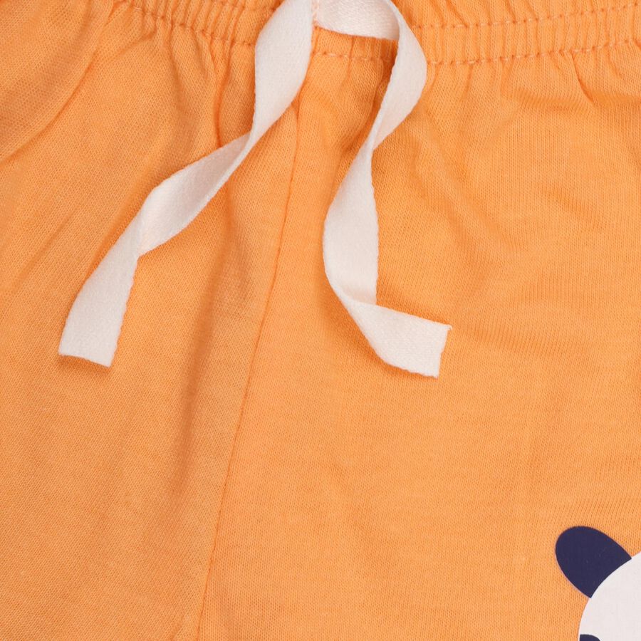 Infants' 100% Cotton Half Pant, Orange, large image number null