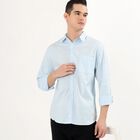 Men's Light Powder Blue Cotton Classic Casual Shirt, हल्का नीला, small image number null