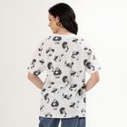 Women's Snow White Cotton Round Neck Casual T-Shirt, White, small image number null