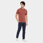 Men's Coral Cotton Polo Neck Polo T-Shirt, मूँगा (कोरल), small
