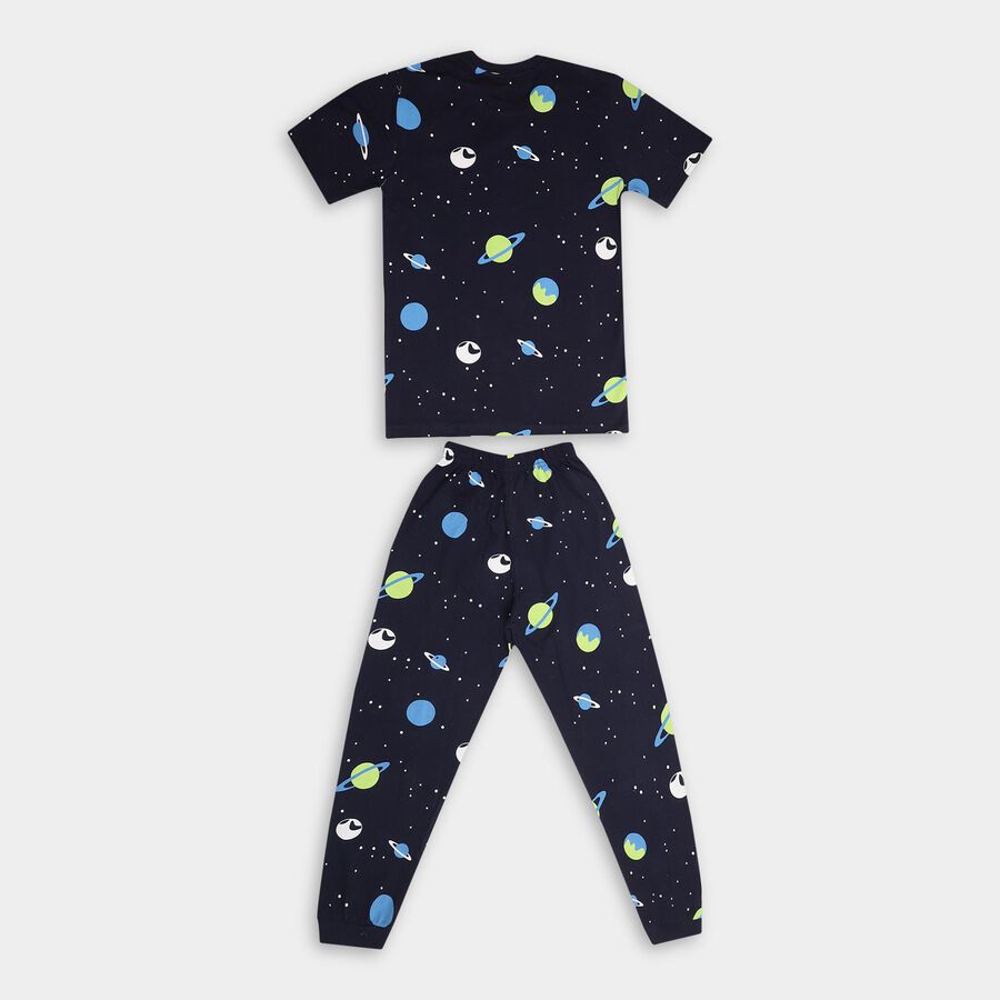Boys' 100% Cotton Suit Night, नेवी ब्लू, large image number null