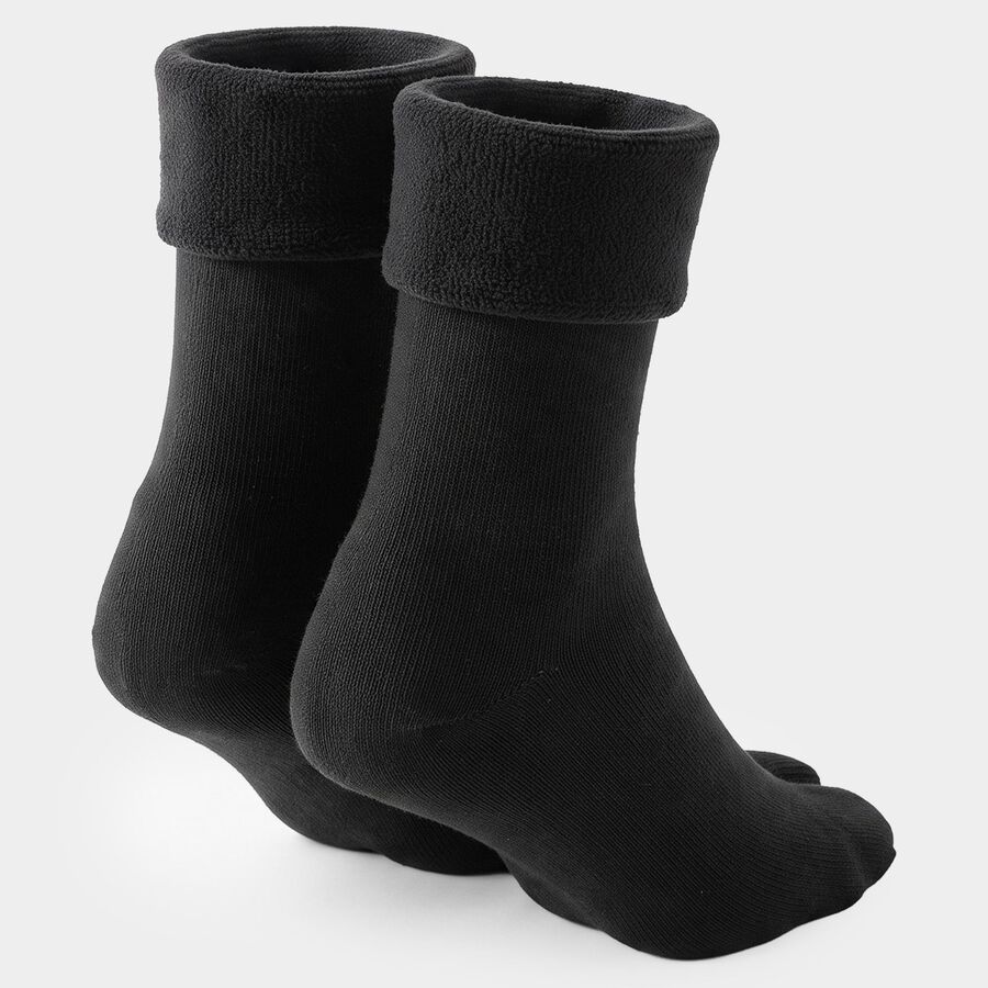 Women's Black Regular Fit Toe Pack of 1 Socks, Black, large