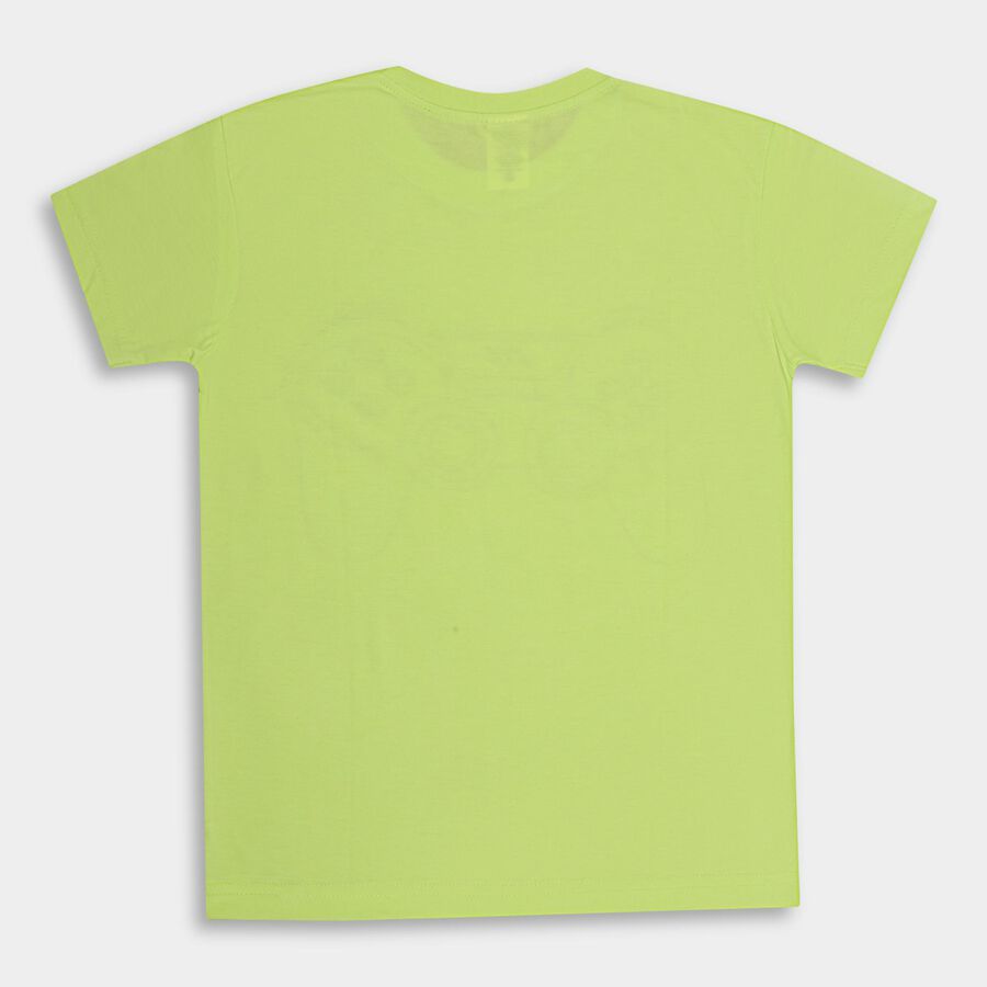 Boys' Half Sleeves T-Shirt , हल्का हरा, large image number null
