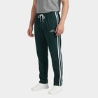 Men's Dark Green Slim Fit Jogger Track Pants, Dark Green, small
