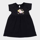 Infants' Navy Cotton Casual Frock, Navy Blue, small
