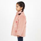 Girls Light Pink Mock Casual Jacket, हल्का गुलाबी, small image number null