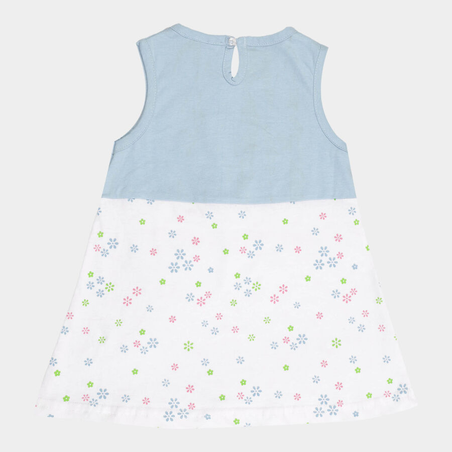 Infants Cotton Frock, Light Blue, large image number null
