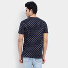 All Over Print Round Neck T-Shirt, Navy Blue, small image number null