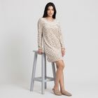 Women's Grey Round Neck T-Shirt Style Nighty, हल्का ग्रे, small