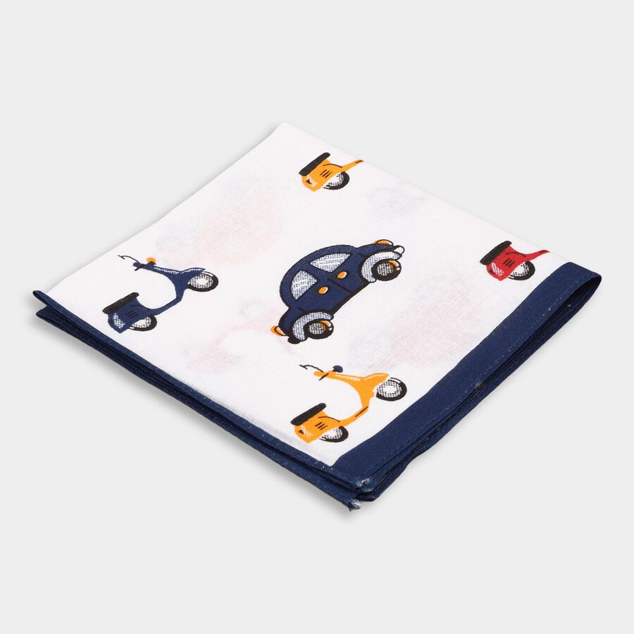Boys' 100% Cotton Hanky , White, large image number null
