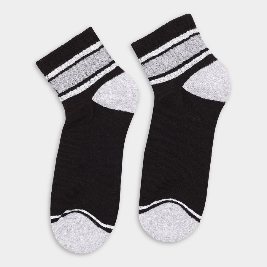 Men's Socks (Pack of 3), Black, large