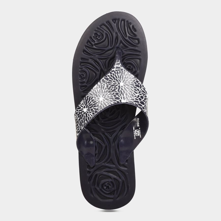 Womens Emboss Sliders, Navy Blue, large image number null