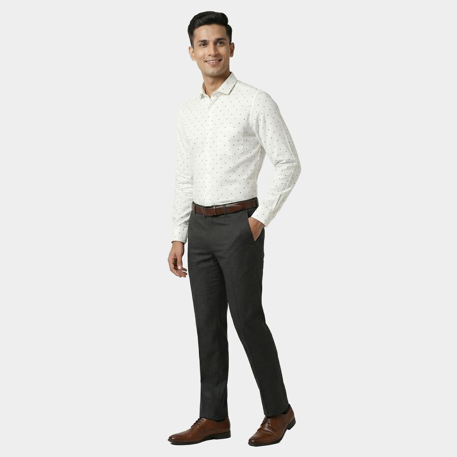 Men White Classic Formal Shirt, सफ़ेद, large