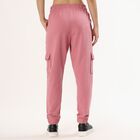 Women's Dusty Rose Cargo Fit Elasticated Track Pants, Pink, small image number null