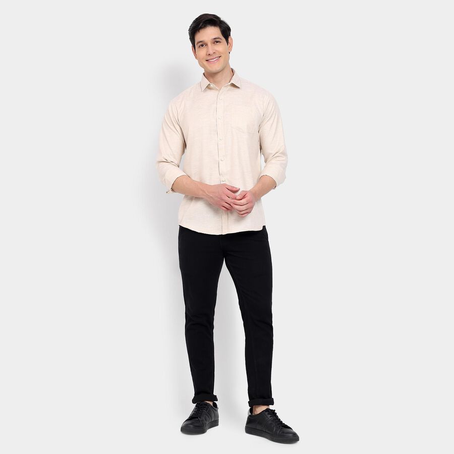 Men's Casual Shirt, Beige, large image number null