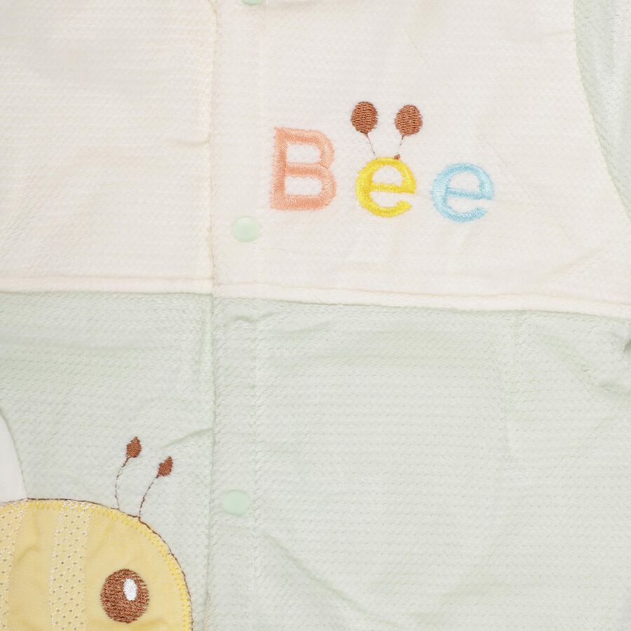 Infants Pastel Mint Green and Cream Hooded Casual Hipster Set, Light Green, large image number null